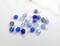 Blue Czech Glass Bead Charms, 6mm Faceted Bead Dangle Charms, 10 pieces, Adorabilities